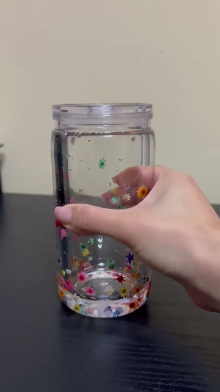 Waterfall Floral snowglobe cup